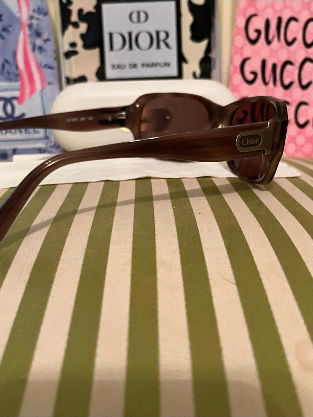 Chloe Brown Gradient Rectangular Sunglasses EUC!!! - Picture 4 of 8